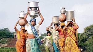 An NSSO survey shows that in rural areas, the average trip to the water source takes 20 minutes and there is a 15minute waiting time and it takes several trips to meet the water needs.(PTI File Photo) An NSSO survey shows that in rural areas, the average trip to the water source takes 20 minutes and there is a 15minute waiting time and it takes several trips to meet the water needs.(PTI File Photo)