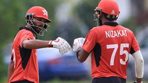 Nizakat Khan Mohammad top scored for Hong Kong with 38.(ACC Website) Nizakat Khan Mohammad top scored for Hong Kong with 38.(ACC Website)