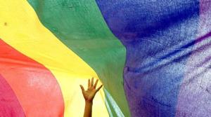 An Indian sexual minority community member gestures over a rainbow flag while participating in a Rainbow Pride Walk in Kolkata.(AFP Photo) An Indian sexual minority community member gestures over a rainbow flag while participating in a Rainbow Pride Walk in Kolkata.(AFP Photo)