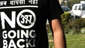 File photo of a gay rights activist outside Supreme Court. India’s top court decriminalised Section 377 in a verdict on September 6, 2018.(HT File Photo) File photo of a gay rights activist outside Supreme Court. India’s top court decriminalised Section 377 in a verdict on September 6, 2018.(HT File Photo)