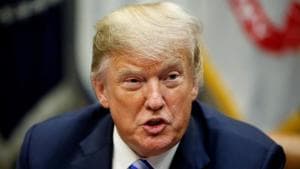 A defiant Trump, appearing at an unrelated event at the White House, lashed out at the New York Times for publishing the op-ed.(Reuters) A defiant Trump, appearing at an unrelated event at the White House, lashed out at the New York Times for publishing the op-ed.(Reuters)