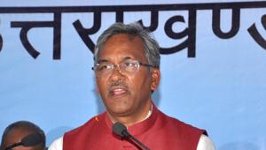 Uttarakhand CM Trivendra Singh Rawat addresses a press conference in Dehradun. (Vinay Kumar/HT Photo) Uttarakhand CM Trivendra Singh Rawat addresses a press conference in Dehradun. (Vinay Kumar/HT Photo)