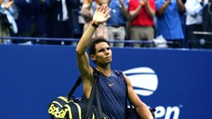 NEW YORK, NY - SEPTEMBER 07: Rafael Nadal of Spain walks off the court after he is forced to retire due to injury in his men's singles semi-final match against Juan Martin del Potro of Argentina on Day Twelve of the 2018 US Open at the USTA Billie Jean King National Tennis Center on September 7, 2018 in the Flushing neighborhood of the Queens borough of New York City.(AFP) NEW YORK, NY - SEPTEMBER 07: Rafael Nadal of Spain walks off the court after he is forced to retire due to injury in his men's singles semi-final match against Juan Martin del Potro of Argentina on Day Twelve of the 2018 US Open at the USTA Billie Jean King National Tennis Center on September 7, 2018 in the Flushing neighborhood of the Queens borough of New York City.(AFP)