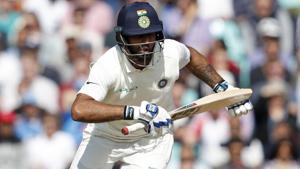 Hanuma Vihari takes a run during play on the third day of the fifth Test cricket match between England and India at The Oval.(AFP) Hanuma Vihari takes a run during play on the third day of the fifth Test cricket match between England and India at The Oval.(AFP)