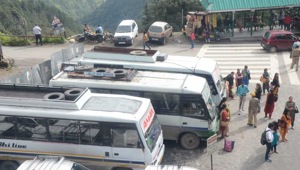 Around 3,500 private buses went off-road on Monday as the bus operators demand a fare hike by at least ₹5 to ₹10.(HT PHOTO) Around 3,500 private buses went off-road on Monday as the bus operators demand a fare hike by at least ₹5 to ₹10.(HT PHOTO)