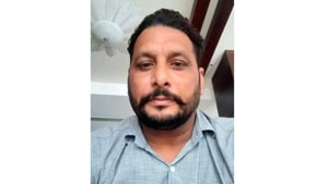 Aam Aadmi Party (AAP) candidate for zila parishad elections Harwinder Singh.(HT Photo) Aam Aadmi Party (AAP) candidate for zila parishad elections Harwinder Singh.(HT Photo)