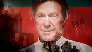 A billboard displaying a photo of Pakistan Prime Minister Imran Khan in Karachi.(REUTERS) A billboard displaying a photo of Pakistan Prime Minister Imran Khan in Karachi.(REUTERS)