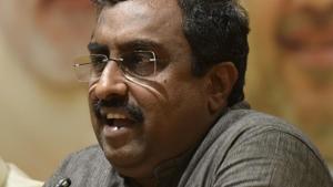 BJP general secretary Ram Madhav during a media briefing at BJP headquarters in New Delhi.(Vipin Kumar/HT File Photo) BJP general secretary Ram Madhav during a media briefing at BJP headquarters in New Delhi.(Vipin Kumar/HT File Photo)