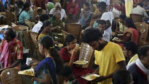 At the height of the Kerala floods, there were 14.50 lakh people in over 3,000 relief camps.(AP) At the height of the Kerala floods, there were 14.50 lakh people in over 3,000 relief camps.(AP)