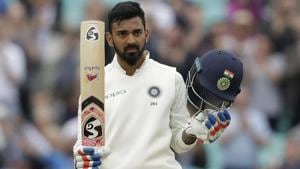 KL Rahul celebrates his century during the fifth cricket test match of a five match series between England and India at the Oval.(AP) KL Rahul celebrates his century during the fifth cricket test match of a five match series between England and India at the Oval.(AP)