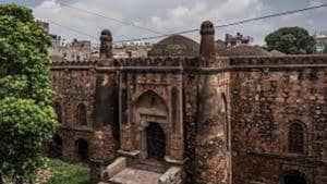 The Khirki Masjid, close to the satpula, a seven arched bridge on the edge of southern wall of Jahapanah (the fourth city of Delhi), was a fort built by the prime minister of Feroz Shah Tughlaq around mid-14the century.(File Photo)