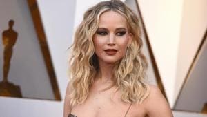 Jennifer Lawrence arrives at the Oscars at the Dolby Theatre in Los Angeles.(Jordan Strauss/Invision/AP) Jennifer Lawrence arrives at the Oscars at the Dolby Theatre in Los Angeles.(Jordan Strauss/Invision/AP)