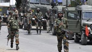 Two militants were killed in Sopore while two more were killed in Baramulla district.(Waseem Andrabi/ HT File Photo) Two militants were killed in Sopore while two more were killed in Baramulla district.(Waseem Andrabi/ HT File Photo)