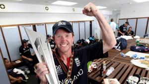 Paul Collingwood became the first England captain to win a trophy at a global tournament when he guided the side to the ICC World T20 in 2010.(Getty Images) Paul Collingwood became the first England captain to win a trophy at a global tournament when he guided the side to the ICC World T20 in 2010.(Getty Images)