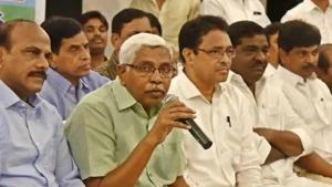 TJS has asked for a mutually agreed programme that reflects aspirations of the Telangana movement, its founder Prof M Kodandaram said.(HT Photo) TJS has asked for a mutually agreed programme that reflects aspirations of the Telangana movement, its founder Prof M Kodandaram said.(HT Photo)