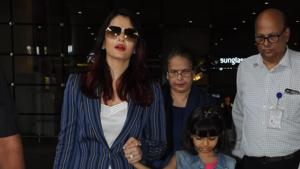 Aishwarya Rai Bachchan was in US to receive the inaugural Meryl Streep Award for Excellence.(Viral Bhayani) Aishwarya Rai Bachchan was in US to receive the inaugural Meryl Streep Award for Excellence.(Viral Bhayani)
