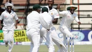 Zimbabwe recorded their first ever win over Pakistan in the longest format of the game.(Getty Images) Zimbabwe recorded their first ever win over Pakistan in the longest format of the game.(Getty Images)