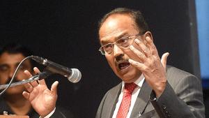 National Security Advisor Ajit Doval at a function in Mumbai. Doval will meet his US counterpart John Bolton and secretary of state Michael Pompeo here on Friday against the backdrop of New Delhi facing the impact of US sanctions against Russia and Iran.(PTI Photo) National Security Advisor Ajit Doval at a function in Mumbai. Doval will meet his US counterpart John Bolton and secretary of state Michael Pompeo here on Friday against the backdrop of New Delhi facing the impact of US sanctions against Russia and Iran.(PTI Photo)