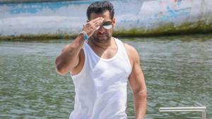 Bollywood actor Salman Khan during a promotional event for the upcoming edition of Big Boss at Nerul, Goa.(PTI) Bollywood actor Salman Khan during a promotional event for the upcoming edition of Big Boss at Nerul, Goa.(PTI)