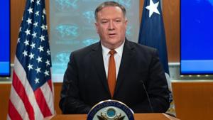 US secretary of state Mike Pompeo speaks during a press conference at the state department in Washington, DC, on September 14, 2018.(AFP Photo) US secretary of state Mike Pompeo speaks during a press conference at the state department in Washington, DC, on September 14, 2018.(AFP Photo)