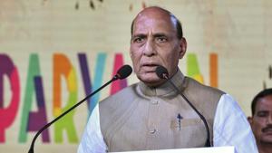 Union home minister Rajnath Singh speaks during the inauguration of 'Paryatan Parv 2018' in New Delhi.(PTI Photo) Union home minister Rajnath Singh speaks during the inauguration of 'Paryatan Parv 2018' in New Delhi.(PTI Photo)