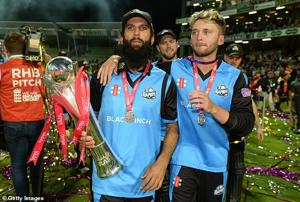 Moeen Ali and Joe Clarke of Worcestershire with the trophy after winning the Vitality T20 Blast Final between Sussex Sharks and Worcestershire Rapids at Edgbaston.(Getty Images) Moeen Ali and Joe Clarke of Worcestershire with the trophy after winning the Vitality T20 Blast Final between Sussex Sharks and Worcestershire Rapids at Edgbaston.(Getty Images)