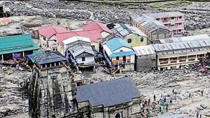 A view of the devastated Kedarpuri township in the vicinity of Kedarnath shrine after 2013 disaster.(HT File Photo) A view of the devastated Kedarpuri township in the vicinity of Kedarnath shrine after 2013 disaster.(HT File Photo)