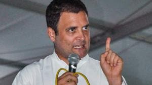 Congress president Rahul Gandhi said the alleged Vyapam scam had damaged education system and employment. He alleged that as many as 50 people linked to the scam have been killed.(PTI) Congress president Rahul Gandhi said the alleged Vyapam scam had damaged education system and employment. He alleged that as many as 50 people linked to the scam have been killed.(PTI)
