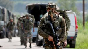 An army man was killed by suspected militants in south Kashmir’s Kulgam district on Monday.(Representative Photo) An army man was killed by suspected militants in south Kashmir’s Kulgam district on Monday.(Representative Photo)