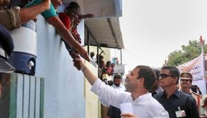 At an interactive session with girl students in Kurnool, Rahul Gandhi said PM Modi lacks direction and conviction to ensure women’s safety.(PTI) At an interactive session with girl students in Kurnool, Rahul Gandhi said PM Modi lacks direction and conviction to ensure women’s safety.(PTI)