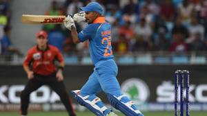 Indian batsman Shikhar Dhawan plays a shot during the one day international (ODI) Asia Cup cricket match between Hong Kong and India at the Dubai International Cricket Stadium in Dubai on September 18, 2018. (Photo by Ishara S. KODIKARA / AFP)(AFP) Indian batsman Shikhar Dhawan plays a shot during the one day international (ODI) Asia Cup cricket match between Hong Kong and India at the Dubai International Cricket Stadium in Dubai on September 18, 2018. (Photo by Ishara S. KODIKARA / AFP)(AFP)