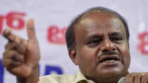 Karnataka chief minister HD Kumaraswamy speaks during a press conference, in Bengaluru.(PTI Photo) Karnataka chief minister HD Kumaraswamy speaks during a press conference, in Bengaluru.(PTI Photo)