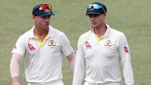 Cricket - South Africa vs Australia - First Test Match - Kingsmead Stadium, Durban, South Africa - March 5, 2018. Australia's David Warner and Steve Smith leave the pitch after beating South Africa. REUTERS/Rogan Ward/Files Cricket - South Africa vs Australia - First Test Match - Kingsmead Stadium, Durban, South Africa - March 5, 2018. Australia's David Warner and Steve Smith leave the pitch after beating South Africa. REUTERS/Rogan Ward/Files