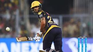 Nitish Rana missed the previous match with illness.(AFP) Nitish Rana missed the previous match with illness.(AFP)