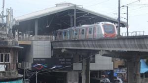 According to Mumbai Metro One Pvt Ltd (MMOPL), the time gap between trains has been reduced from 8 minutes to 5 minutes between 11:30am and 4:30pm.(Pramod Thakur/HT PHOTO) According to Mumbai Metro One Pvt Ltd (MMOPL), the time gap between trains has been reduced from 8 minutes to 5 minutes between 11:30am and 4:30pm.(Pramod Thakur/HT PHOTO)
