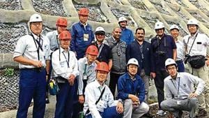 A team ofJapanese experts that is carrying out surveys at three places in Uttarakhand.(HT photo)