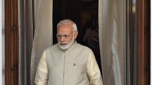Prime Minister Narendra Modi walks out before a meeting at Hyderabad House, in New Delhi.(Vipin Kumar/HT File Photo) Prime Minister Narendra Modi walks out before a meeting at Hyderabad House, in New Delhi.(Vipin Kumar/HT File Photo)