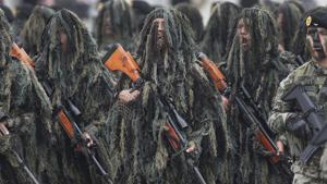 Members of the Peruvian Army Special Operations march in their Ghille suits in a military parade marking the Armed Forces' anniversary, in Lima, Peru, Friday, Sept. 21, 2018.(AP) Members of the Peruvian Army Special Operations march in their Ghille suits in a military parade marking the Armed Forces' anniversary, in Lima, Peru, Friday, Sept. 21, 2018.(AP)