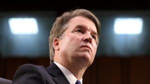 US Supreme Court nominee judge Brett Kavanaugh looks on during his Senate Judiciary Committee confirmation hearing on Capitol Hill in Washington.(Reuters) US Supreme Court nominee judge Brett Kavanaugh looks on during his Senate Judiciary Committee confirmation hearing on Capitol Hill in Washington.(Reuters)