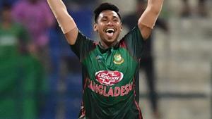 Mustafizur Rahman celebrates the victory during the Asia Cup 2018 match between Bangladesh and Afghanistan.(AFP) Mustafizur Rahman celebrates the victory during the Asia Cup 2018 match between Bangladesh and Afghanistan.(AFP)