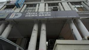 The board of state-run Dena Bank Monday approved its merger with Bank of Baroda along with another state-run lender Vijaya Bank.(HT Photo) The board of state-run Dena Bank Monday approved its merger with Bank of Baroda along with another state-run lender Vijaya Bank.(HT Photo)