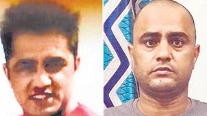 Police said the accused, Sonu Sharma, a yoga instructor by profession, had tried to change his physical appearance by shaving his head to evade arrest.(HT Photo (Combination )) Police said the accused, Sonu Sharma, a yoga instructor by profession, had tried to change his physical appearance by shaving his head to evade arrest.(HT Photo (Combination ))