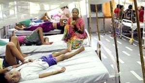 While 19 children died at the North Corporation-run Maharishi Valmiki Infectious Diseases Hospital, one child died at the Delhi government-run Lok Nayak Hospital.(HT Representative Photo) While 19 children died at the North Corporation-run Maharishi Valmiki Infectious Diseases Hospital, one child died at the Delhi government-run Lok Nayak Hospital.(HT Representative Photo)