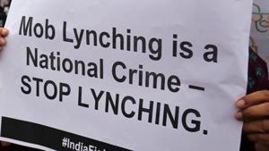 People shout slogans during a protest against what the demonstrators say are recent mob lynchings across the country, in Ahmedabad on July 23.(REUTERS) People shout slogans during a protest against what the demonstrators say are recent mob lynchings across the country, in Ahmedabad on July 23.(REUTERS)