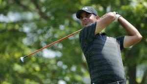 Shubhankar Sharma of India plays his shot from the second tee during the second round of the 2018 PGA Championship at Bellerive Country Club(AFP) Shubhankar Sharma of India plays his shot from the second tee during the second round of the 2018 PGA Championship at Bellerive Country Club(AFP)