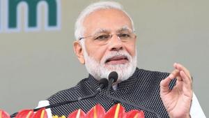 This handout photo released by India's Press Information Bureau and taken on September 24, 2018, shows Indian Prime Minister Narendra Modi (R) addressing a gathering at the inauguration of the Pakyong Airport in Gangtok.(AFP) This handout photo released by India's Press Information Bureau and taken on September 24, 2018, shows Indian Prime Minister Narendra Modi (R) addressing a gathering at the inauguration of the Pakyong Airport in Gangtok.(AFP)