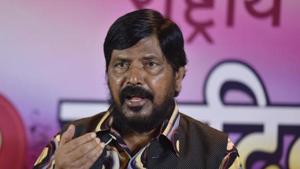 Union minister Ramdas Athawale during press conference at Bandra in Mumbai.(Pratham Gokhale/HT PHOTO) Union minister Ramdas Athawale during press conference at Bandra in Mumbai.(Pratham Gokhale/HT PHOTO)