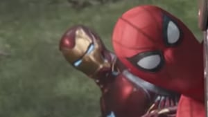 Iron Man and Spider-Man in a still from Avengers: Infinity War.
