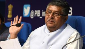 IT minister Ravi Shankar Prasad held a meeting with IT secretary Ajay Kumar Sawhney and UIDAI CEO Ajay Bhushan Pandey to review status of Aadhaar use in light of the Supreme Court judgment.(Arvind Yadav/HT File Photo)