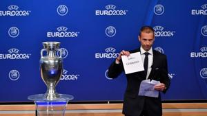 UEFA President Aleksander Ceferin unveils the host nation for Euro 2024 during the announcement Harold Cunningham.(REUTERS) UEFA President Aleksander Ceferin unveils the host nation for Euro 2024 during the announcement Harold Cunningham.(REUTERS)